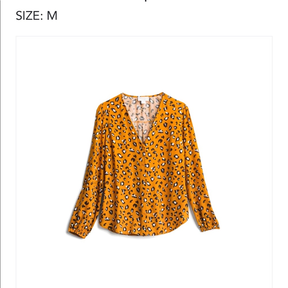 Cheetah print, button-down blouse from Stitch Fix!
